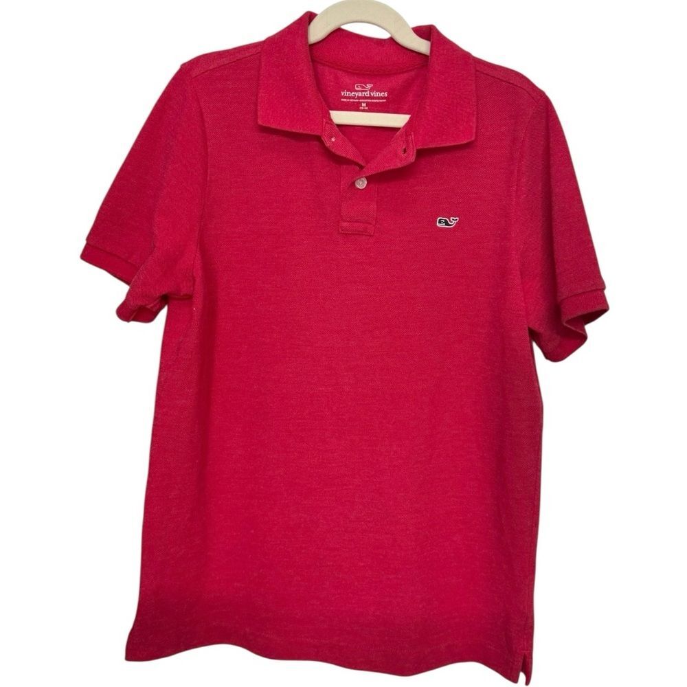 Vineyard Vines Boys Kids Short Sleeve Red Collared Polo Shirt. Medium. 12-14.